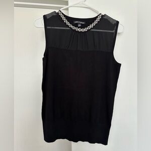 Cable & Gauze Sleeveless Sweater